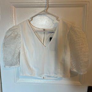 Fashion nova puff sleeve “adore” top - size L